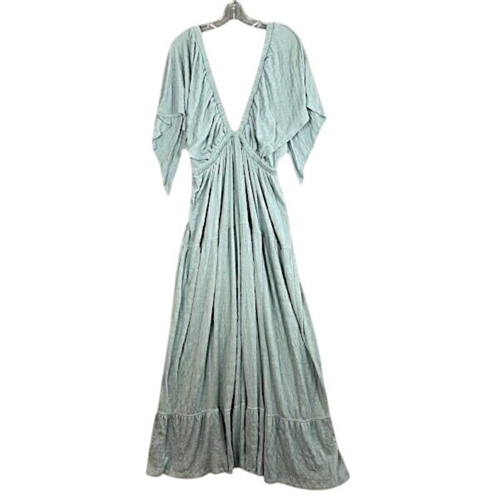 Free People Beach La La Maxi Dress Womens XL Flutter Sleeve Boho Free Spirit